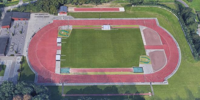 Luchtfoto van Atletiekbaan Maarschalkweerd